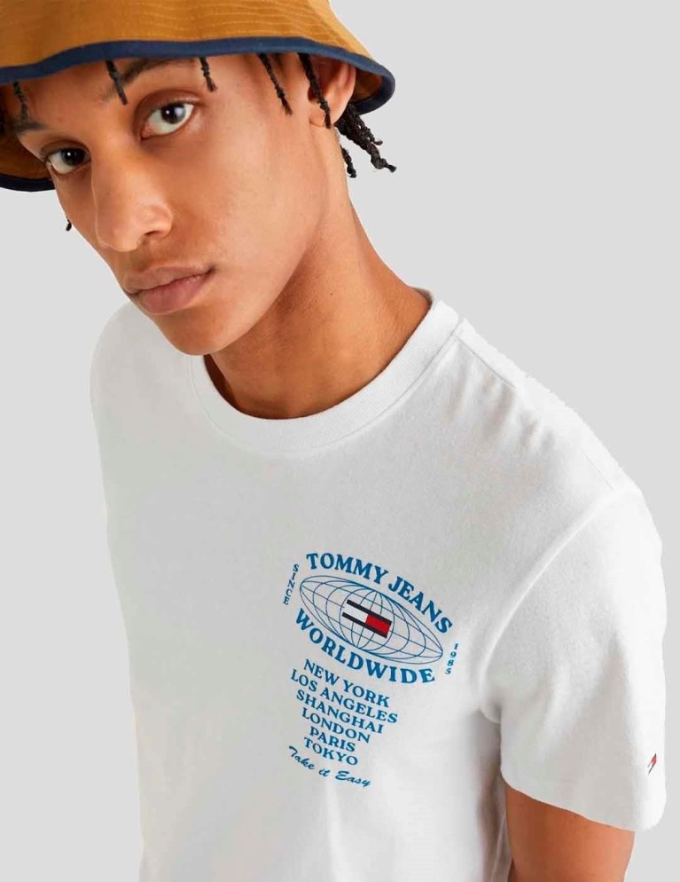 T-shirt TOMMY JEANS modern estentials tee whitte